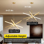 Dimmable Luxe Black Chandelier — 5" - View 5