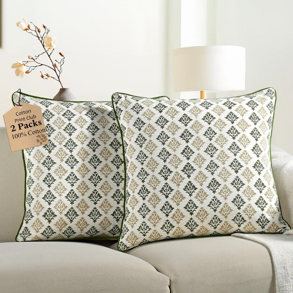 Boho Beige Cushion Cover — 20" — 24" x 24" (Pack of 2)