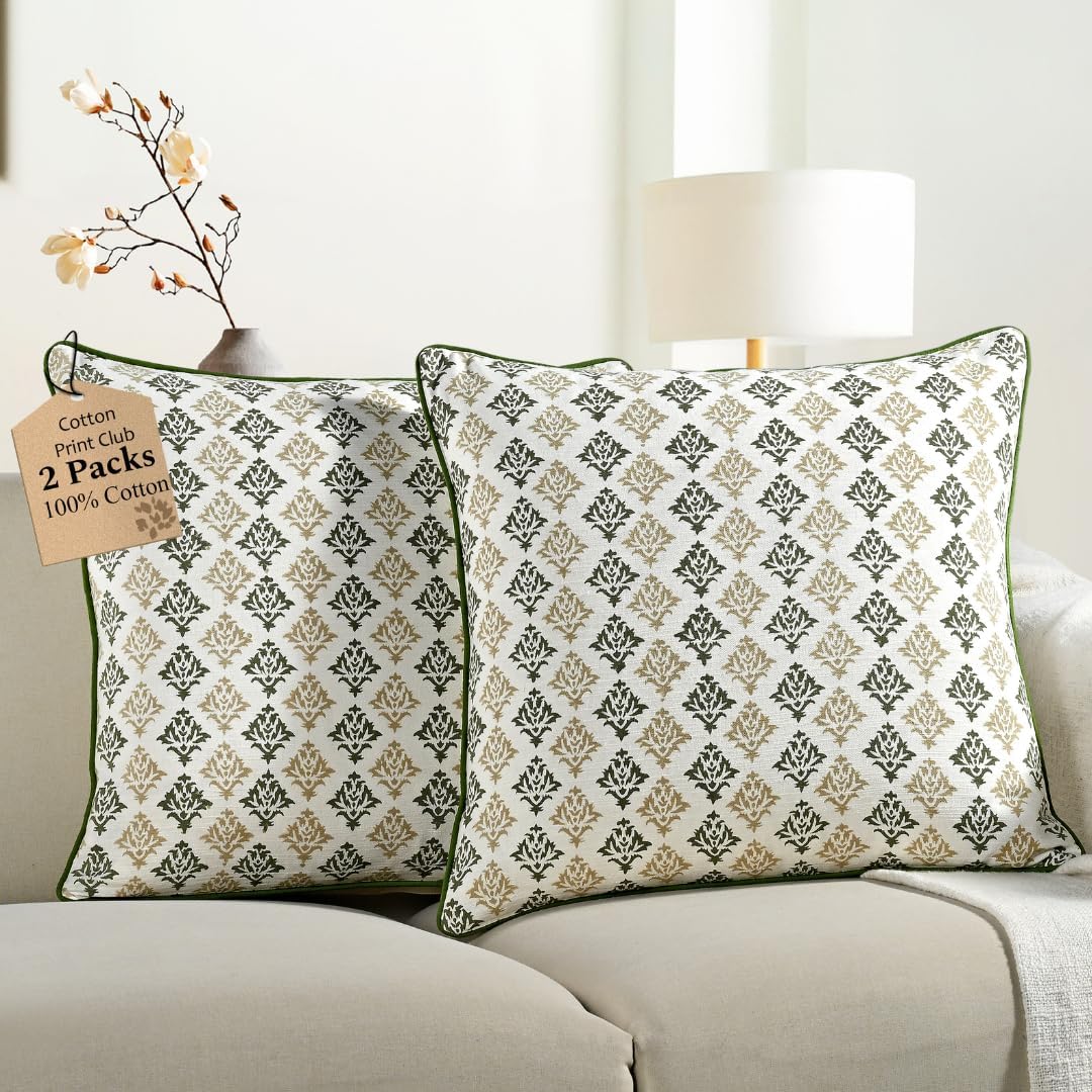 Boho Beige Cushion Cover — 20" — 24" x 24" (Pack of 2)