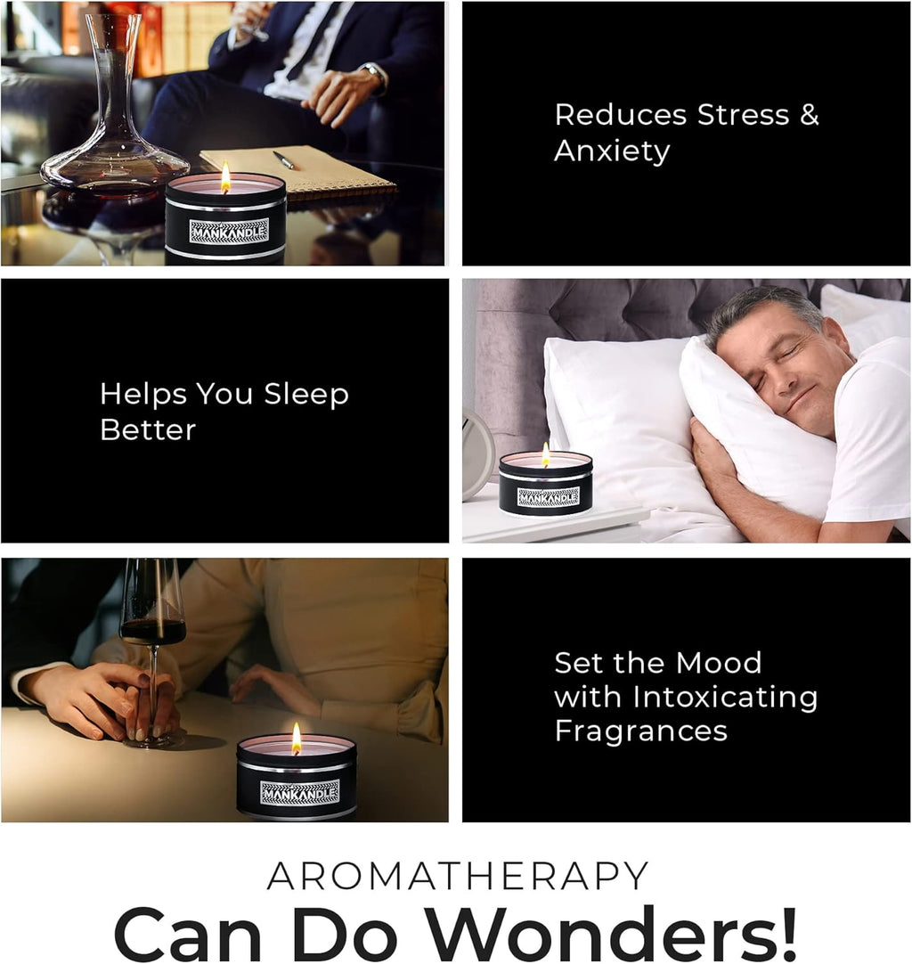 Soy Wax Black Candle Set - View 5