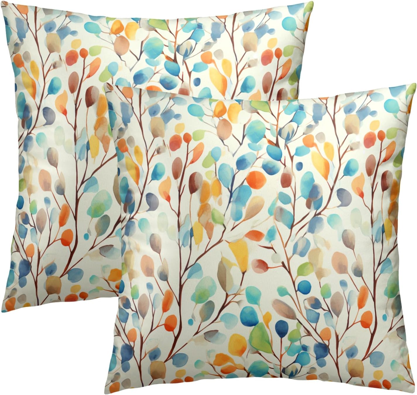 Boho Black Pillow Cover — 22" — 22" x 22" (Pack of 2)