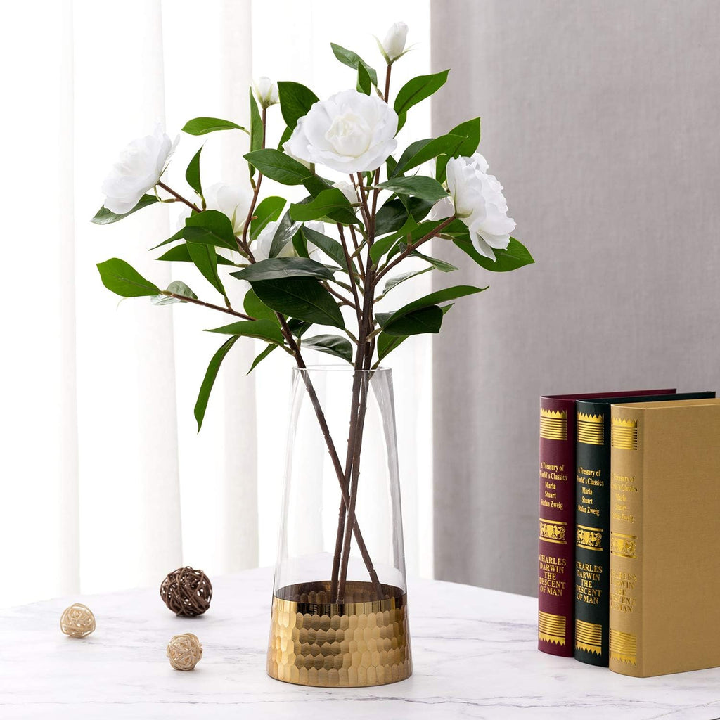Luxe Beige Flower Vase — 10" - View 6
