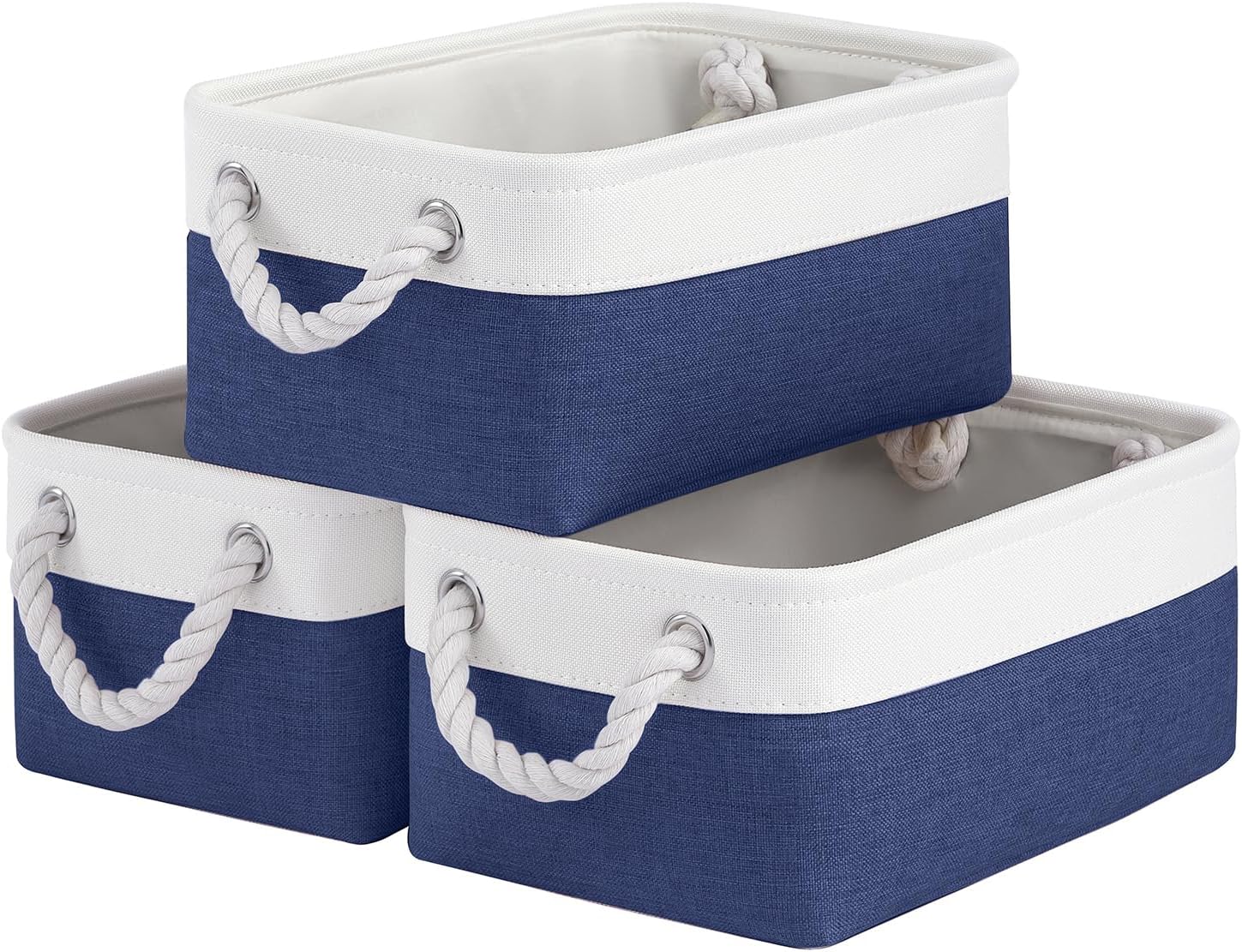 Beige Storage Bin — 2" — 11.8inx7.9inx5.2in-3P