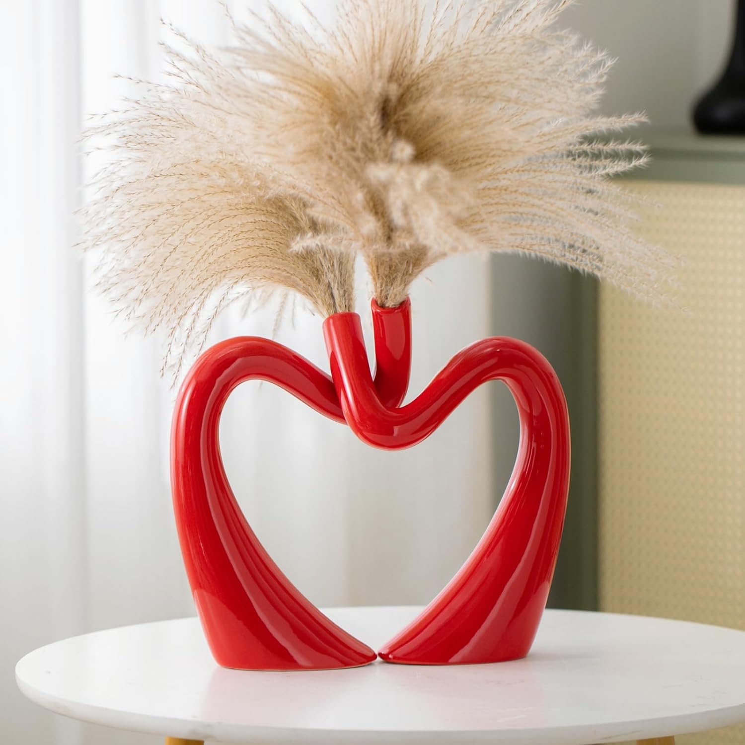 Modern Red Decorative Vase — 11.8" — Red