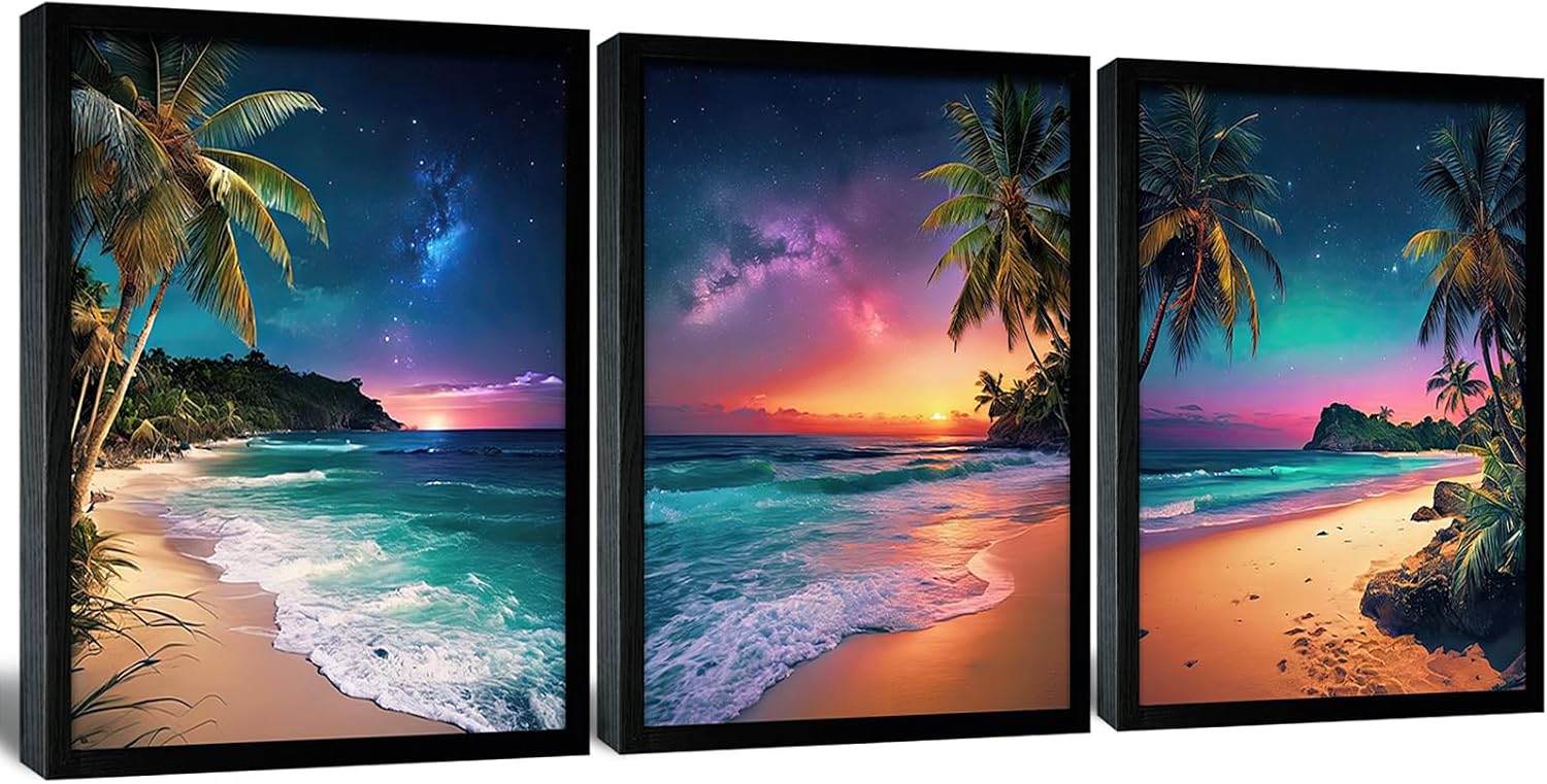 Black Framed Wall Art — 16" — 16 x 24 in x 3 pcs