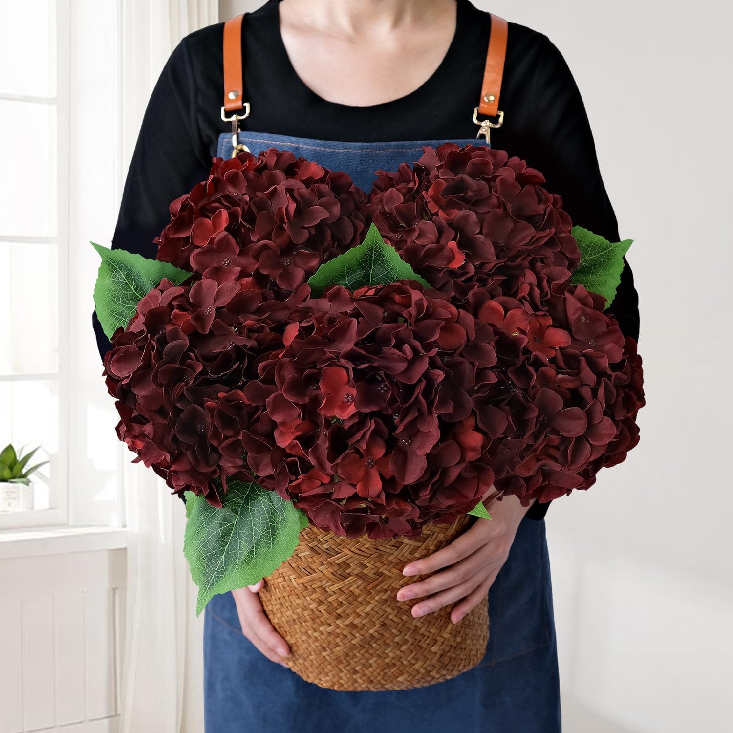 Beige Artificial Plant — 20" — Burgundy