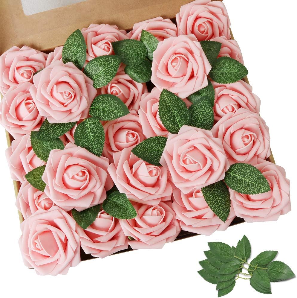 Beige Artificial Flowers — Pink