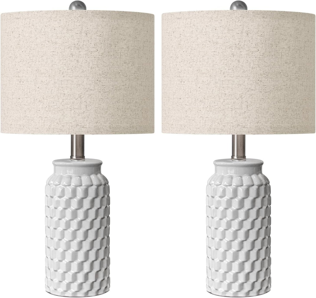 Farmhouse Beige Bedside Lamp — 20.5" - View 8
