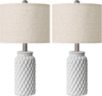 Farmhouse Beige Bedside Lamp — 20.5" - View 8