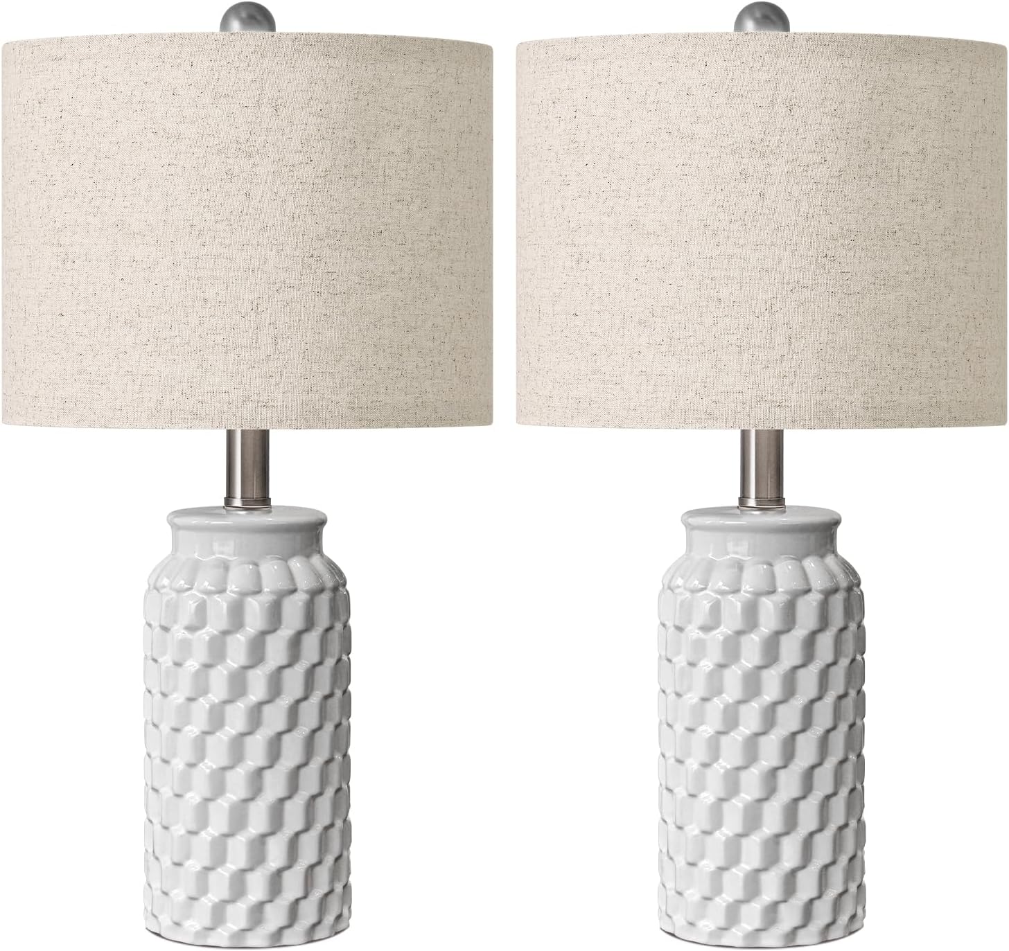 Farmhouse Beige Bedside Lamp — 20.5" - View 8