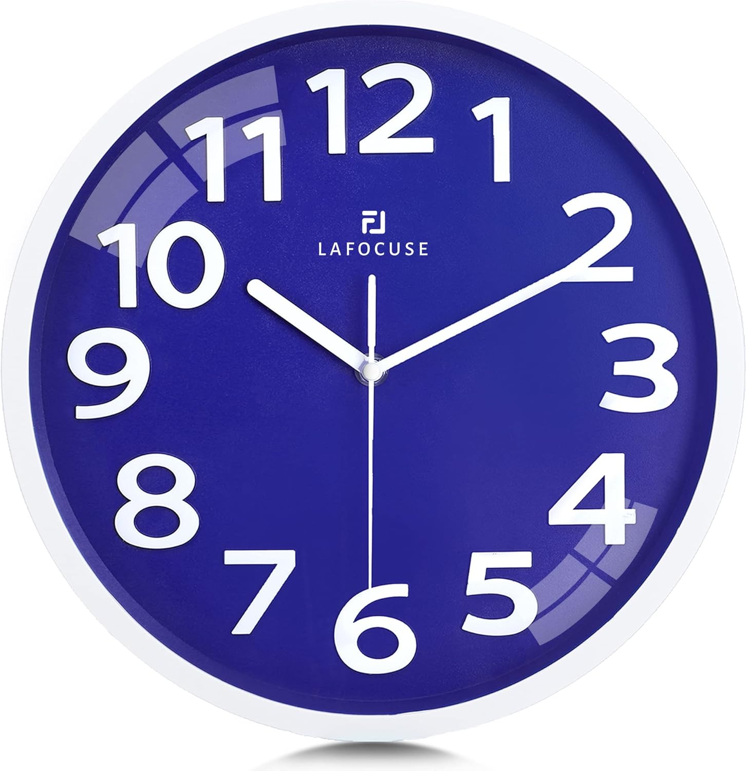 Battery Operated Blue Wall Clock — 12" — Blue
