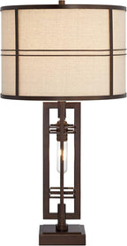 Mid-Century Brown Table Lamp — 28" - View 7