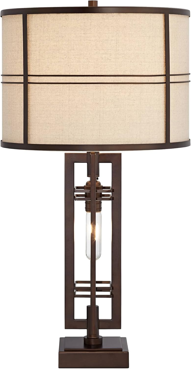 Mid-Century Brown Table Lamp — 28" - View 7