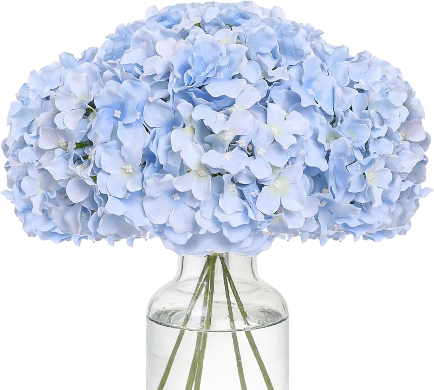 Beige Artificial Flowers — Set of 10 — Blue