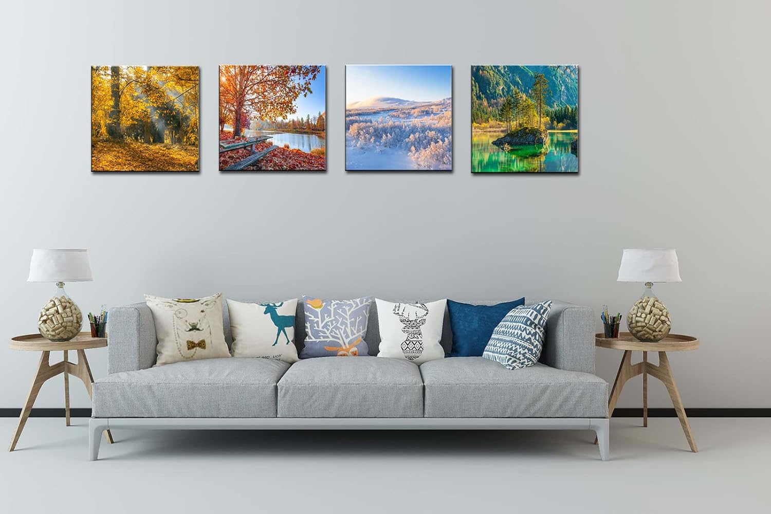 Modern Metal Canvas Wall Art — 12" - View 2