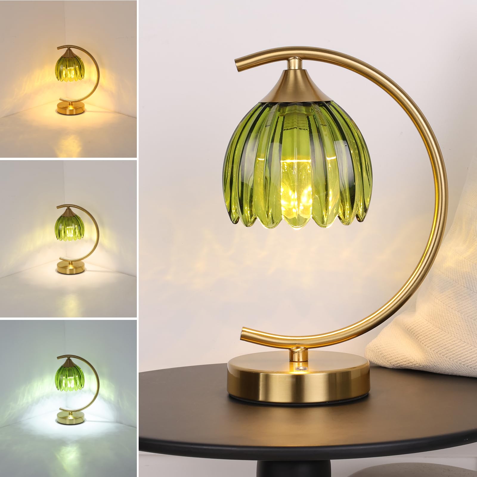Cordless Green Table Lamp
