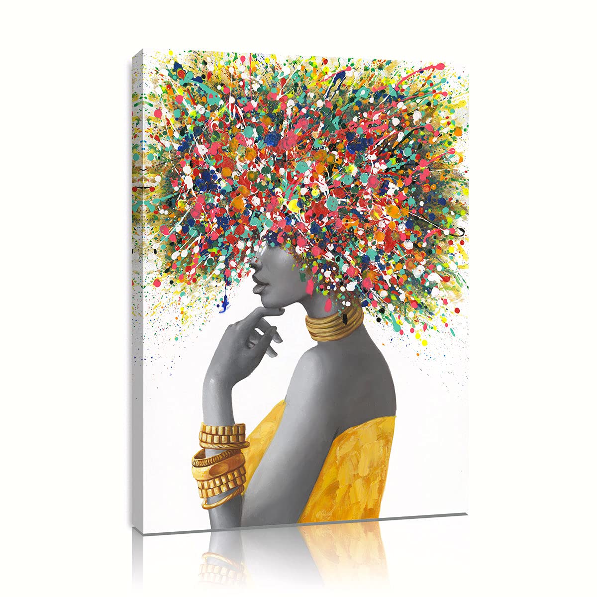 Framed Gold Canvas Wall Art — 16"