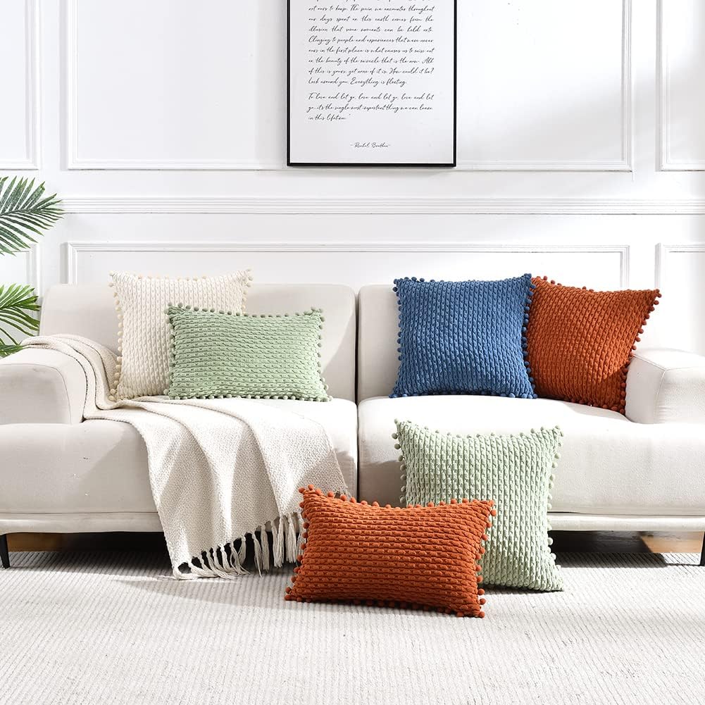Boho Beige Throw Pillow Cover — 18" - View 6