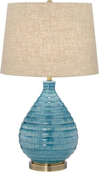 Linen Mid-Century Ceramic Table Lamp — 24" - View 2