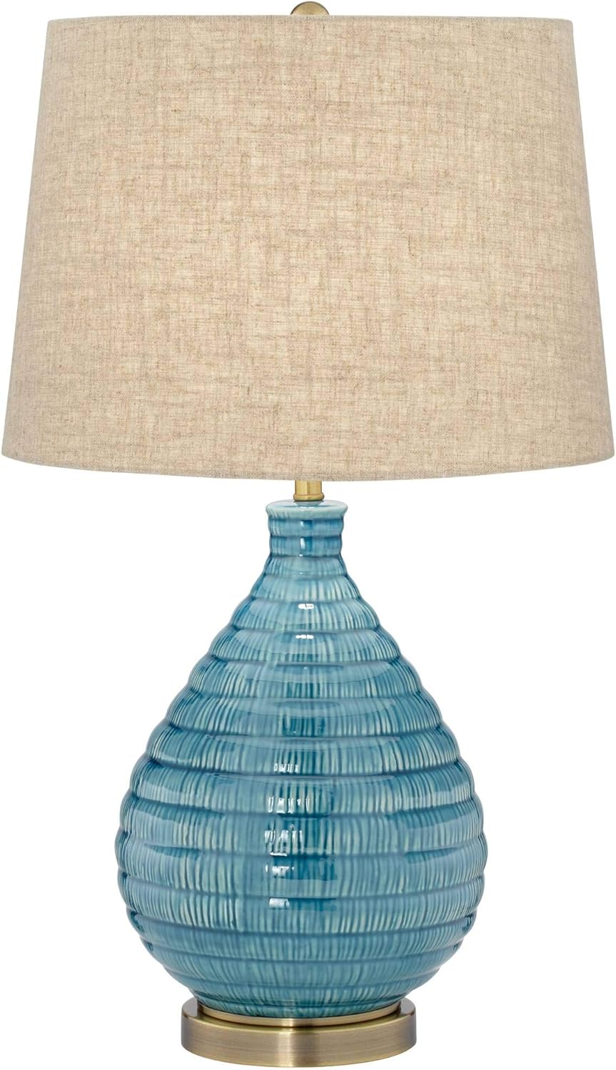 Linen Mid-Century Ceramic Table Lamp — 24" - View 2
