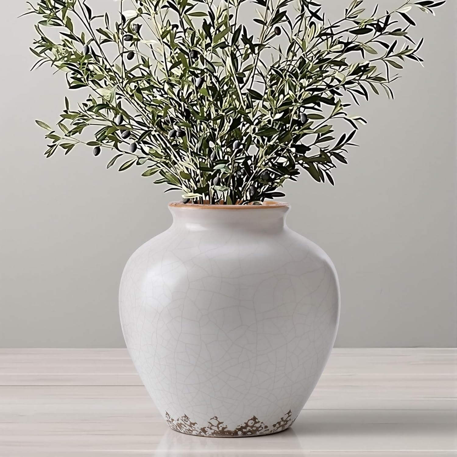 Vintage Boho Beige Flower Vase — 6.2" — 6.2"-beige