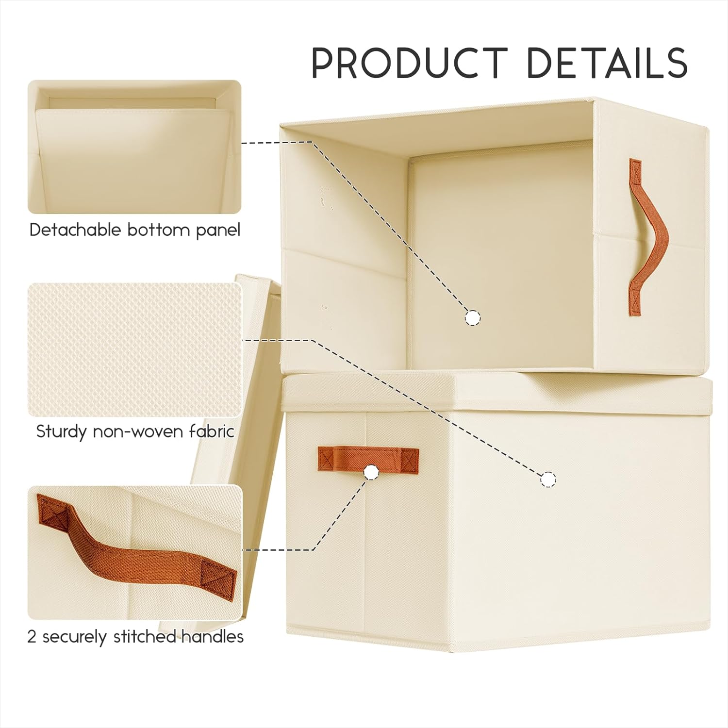 Beige Storage Bin - View 4