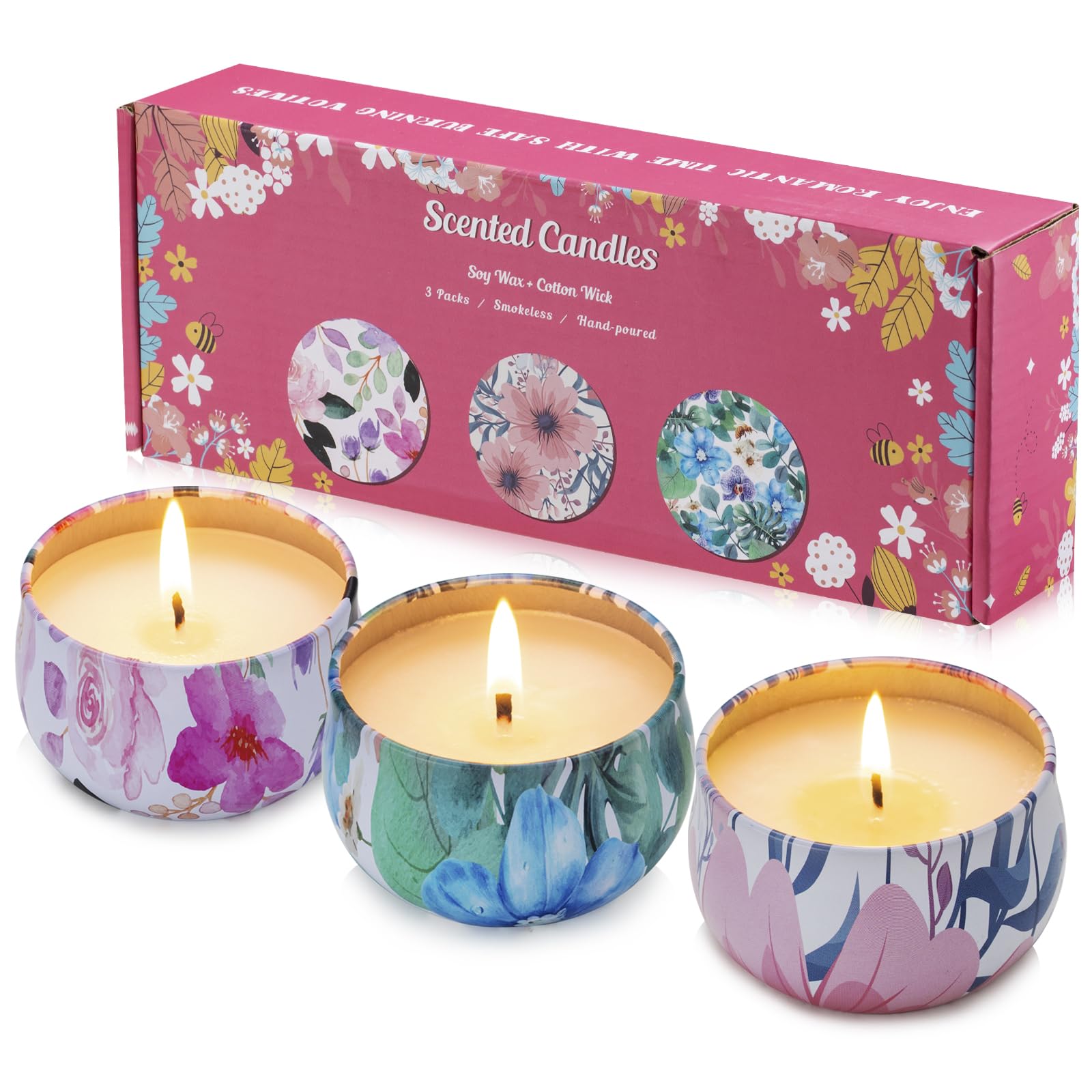 Soy Pink Scented Candle