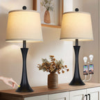Dimmable Black Bedside Lamp — 27.5"