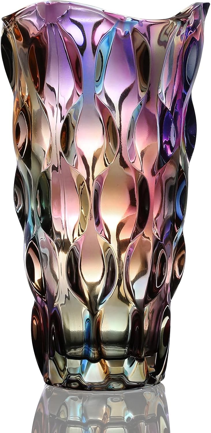 Green Flower Vase — 9.5" — Magic Color-waterdrop Style