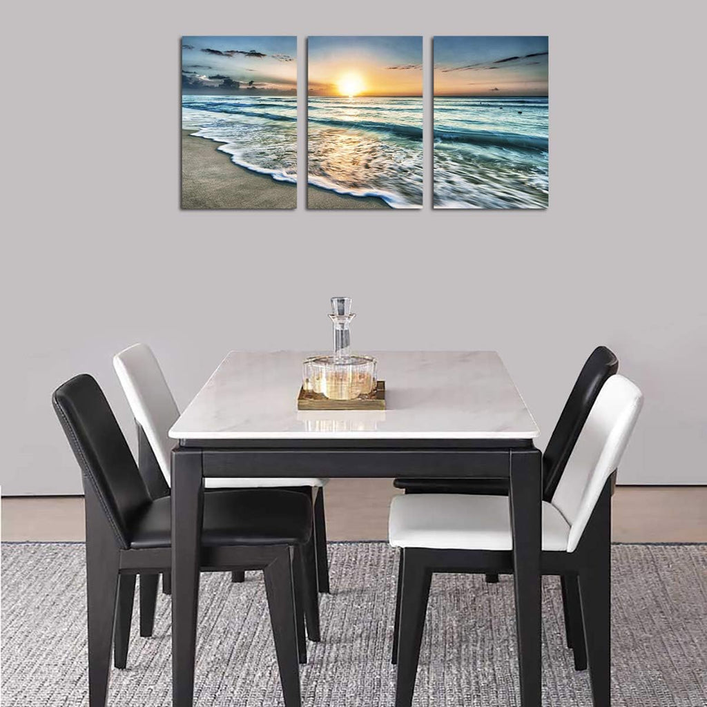 Framed Modern Blue Canvas Wall Art — 16" - View 4