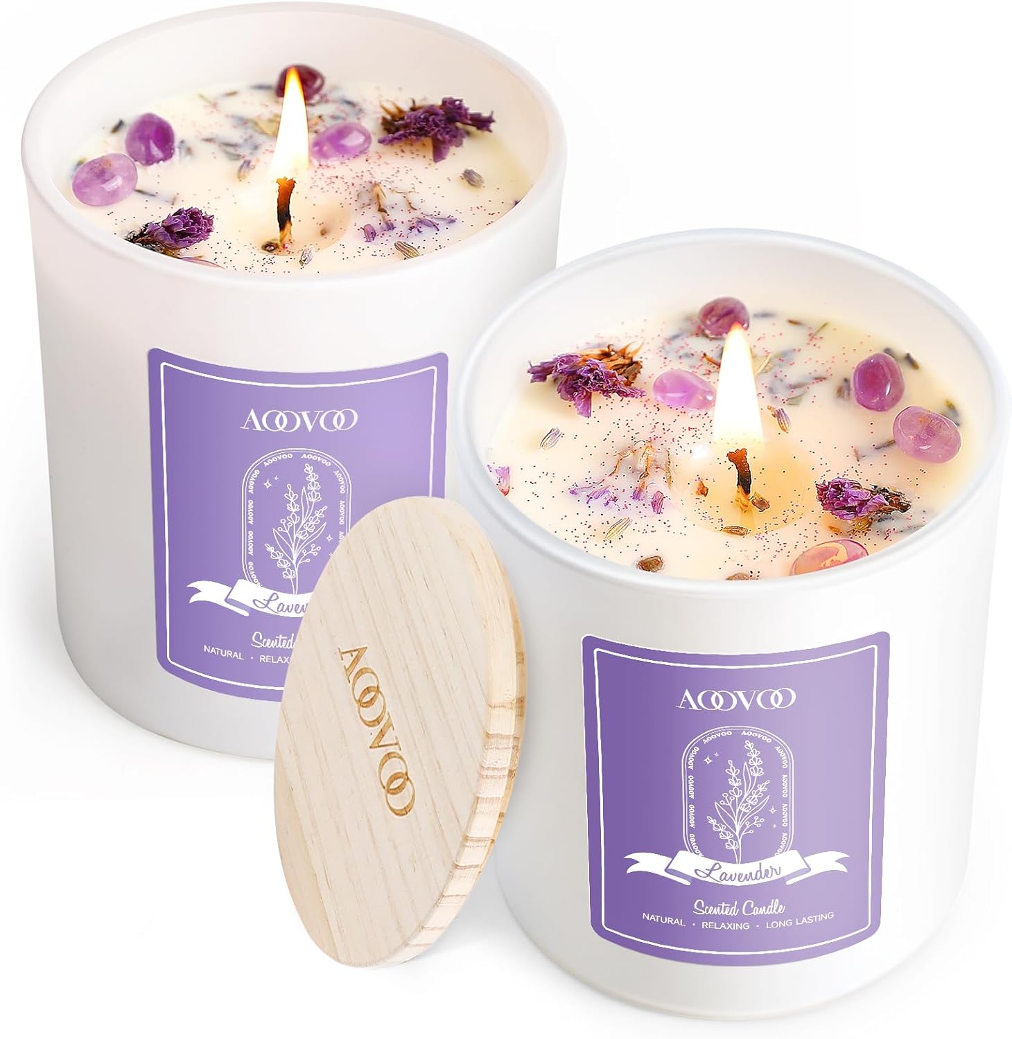 Soy Luxe Glass Scented Candle — Lavender Scented Candles