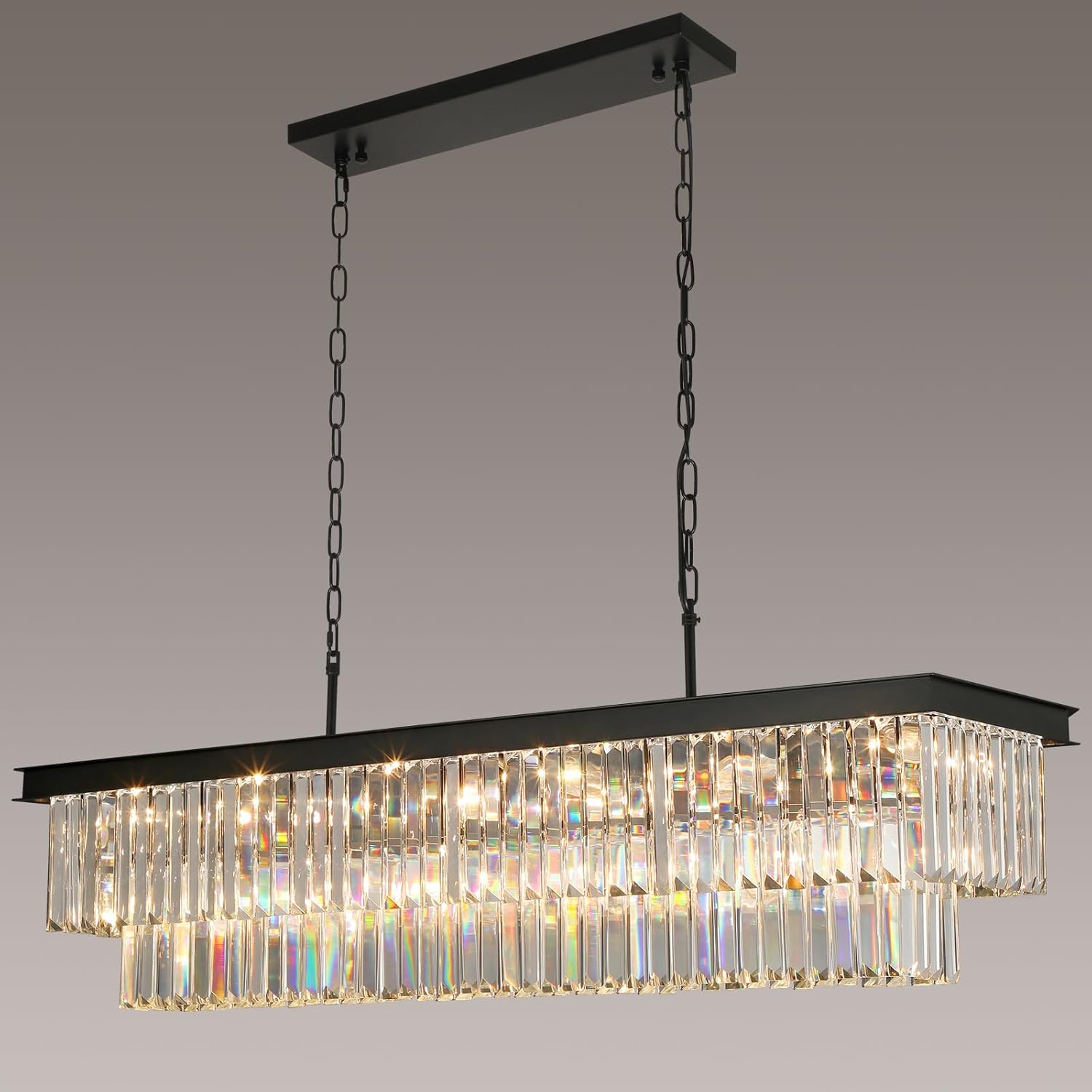 Luxe Black Chandelier — 11-Light — Black