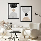 Framed Boho Blue Wall Art Print — 24" - View 3