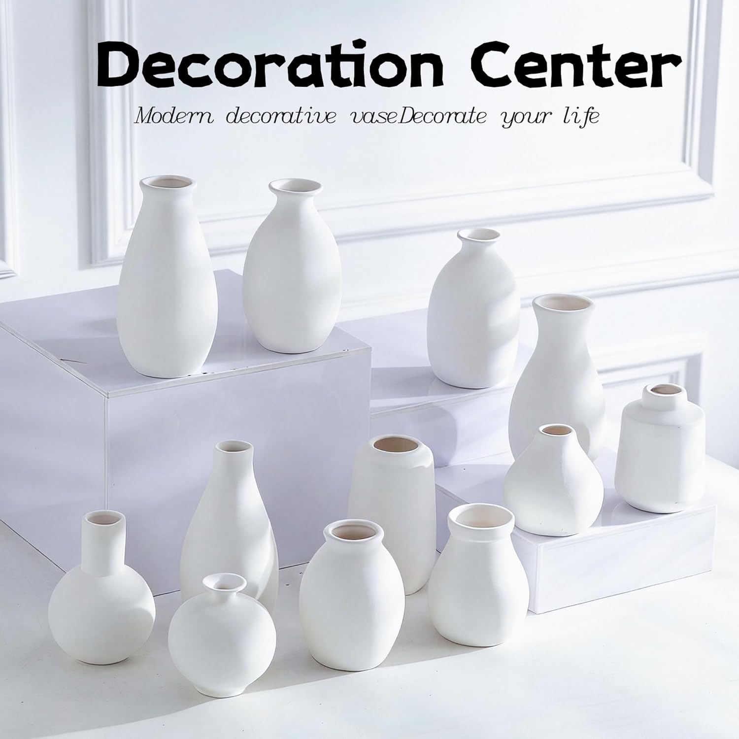 Boho Black Vase — Set of 12 - View 3