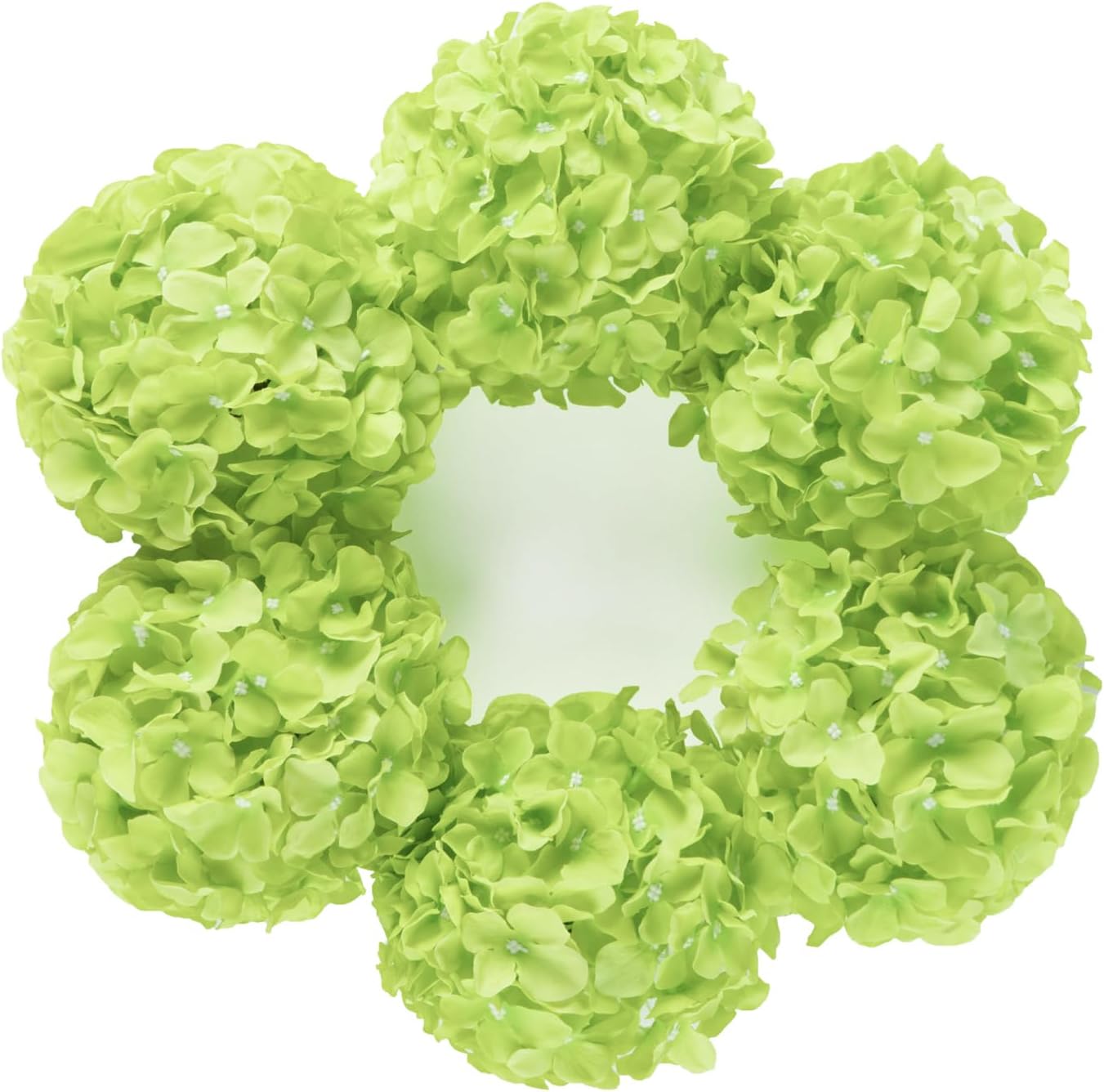 Beige Artificial Flowers — Set of 6 — Light Green