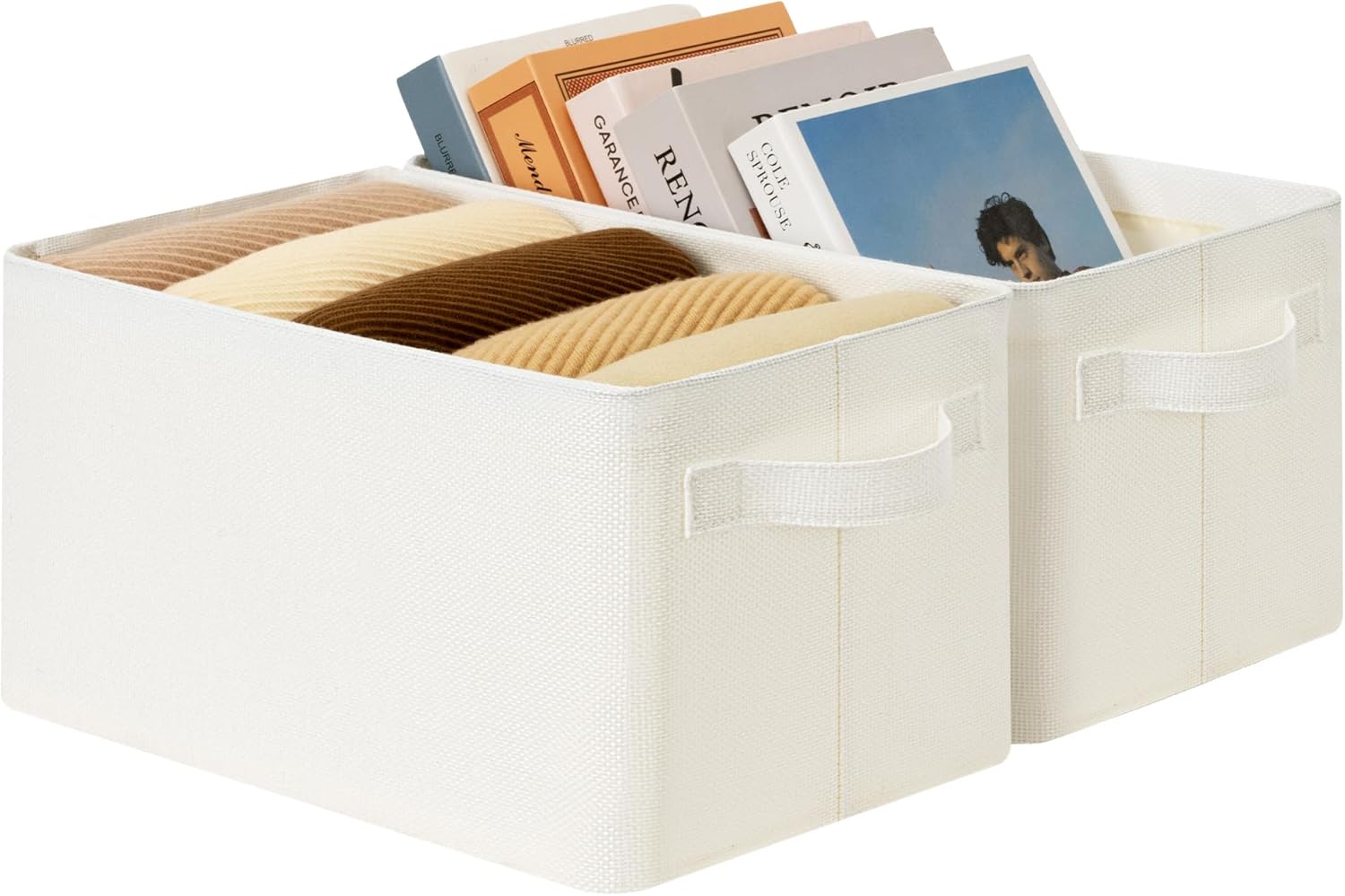 Beige Storage Bin — Large - 2 Pack