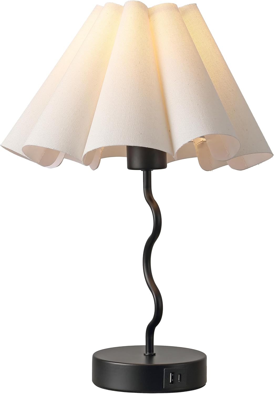 Linen Luxe Black Bedside Lamp — Black