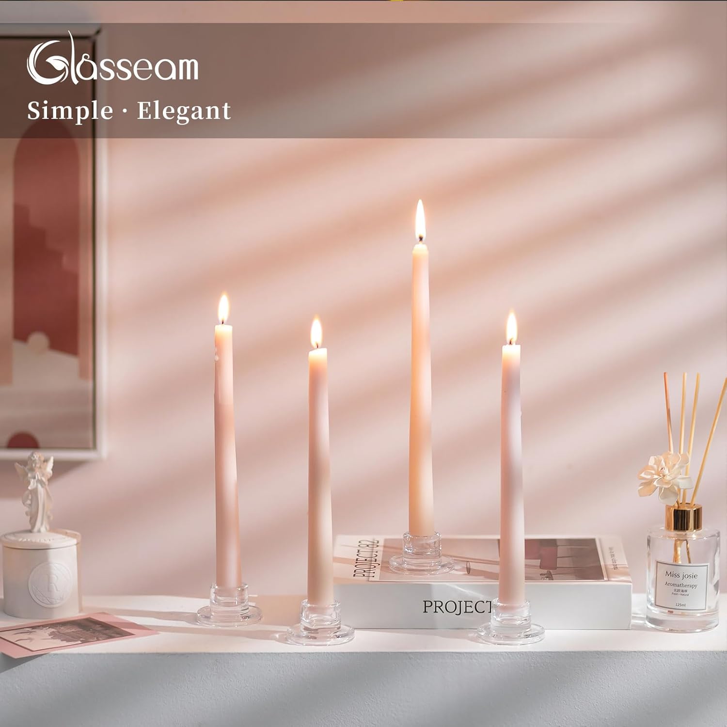 Modern Orange Candle - View 4