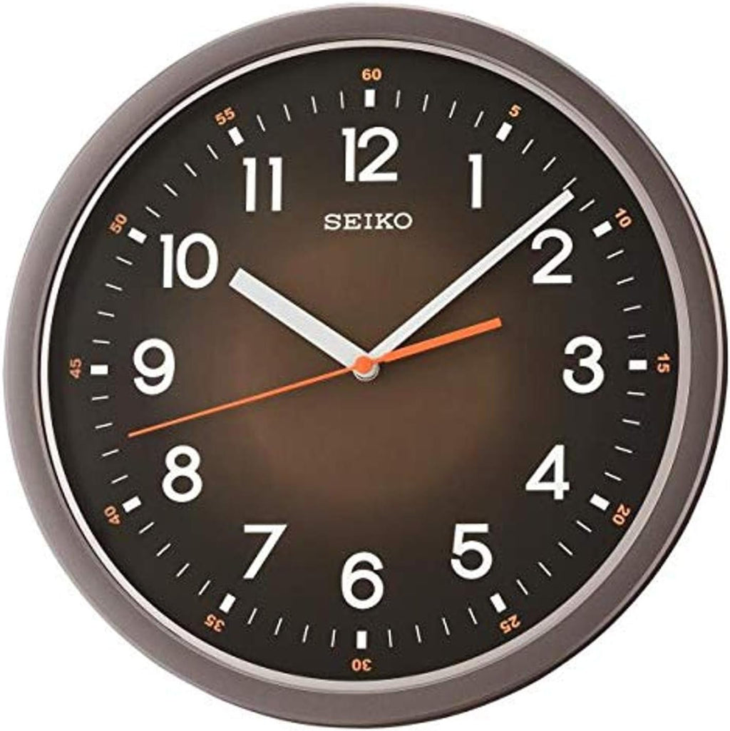 Modern Black Wall Clock — 12.24" — Black