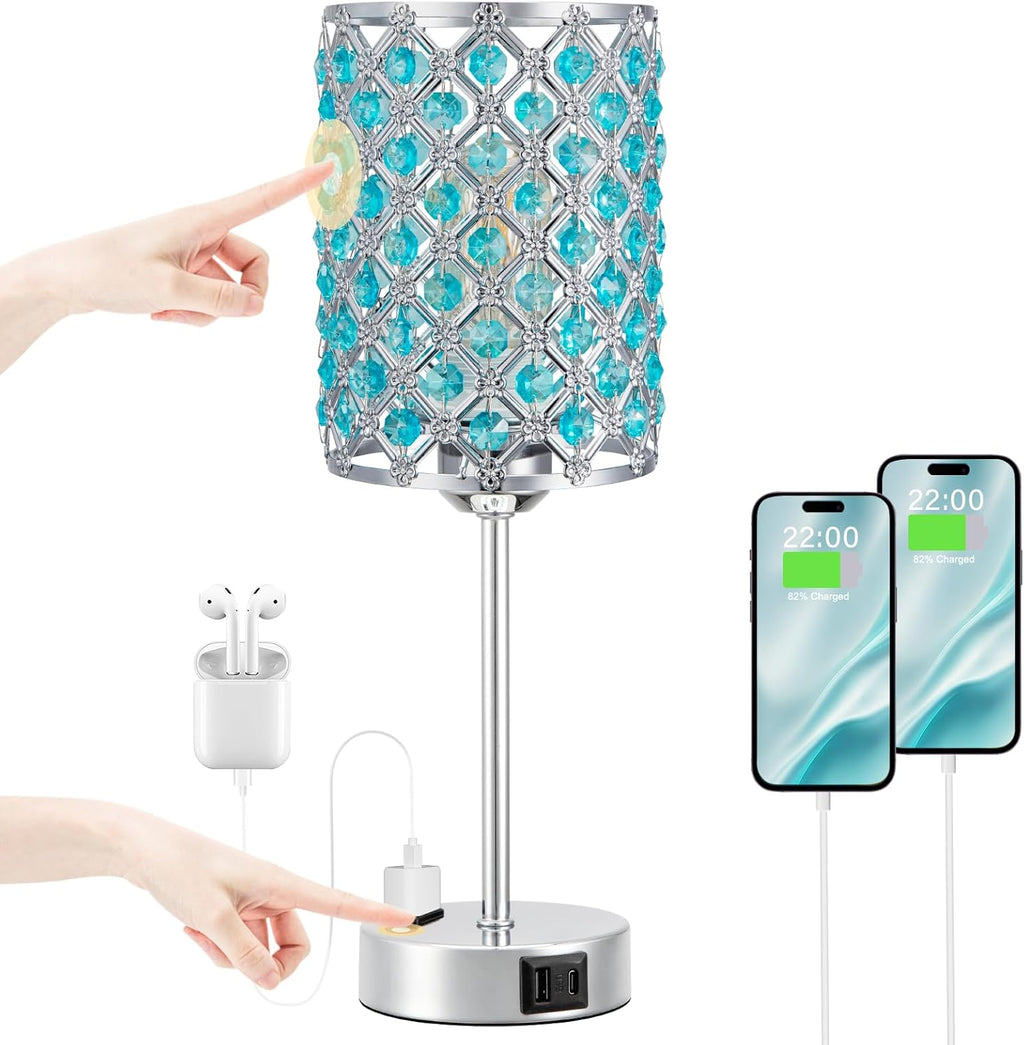 Dimmable Luxe Blue Desk Lamp — Blue
