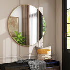 Round Luxe Black Wall Mirror — 32" - View 7