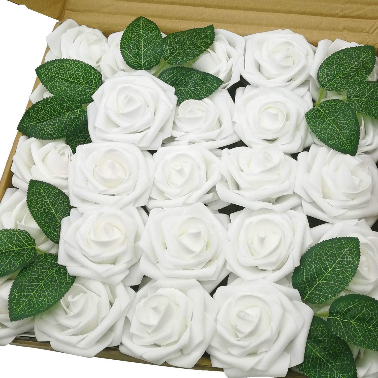 Black Artificial Flowers — White