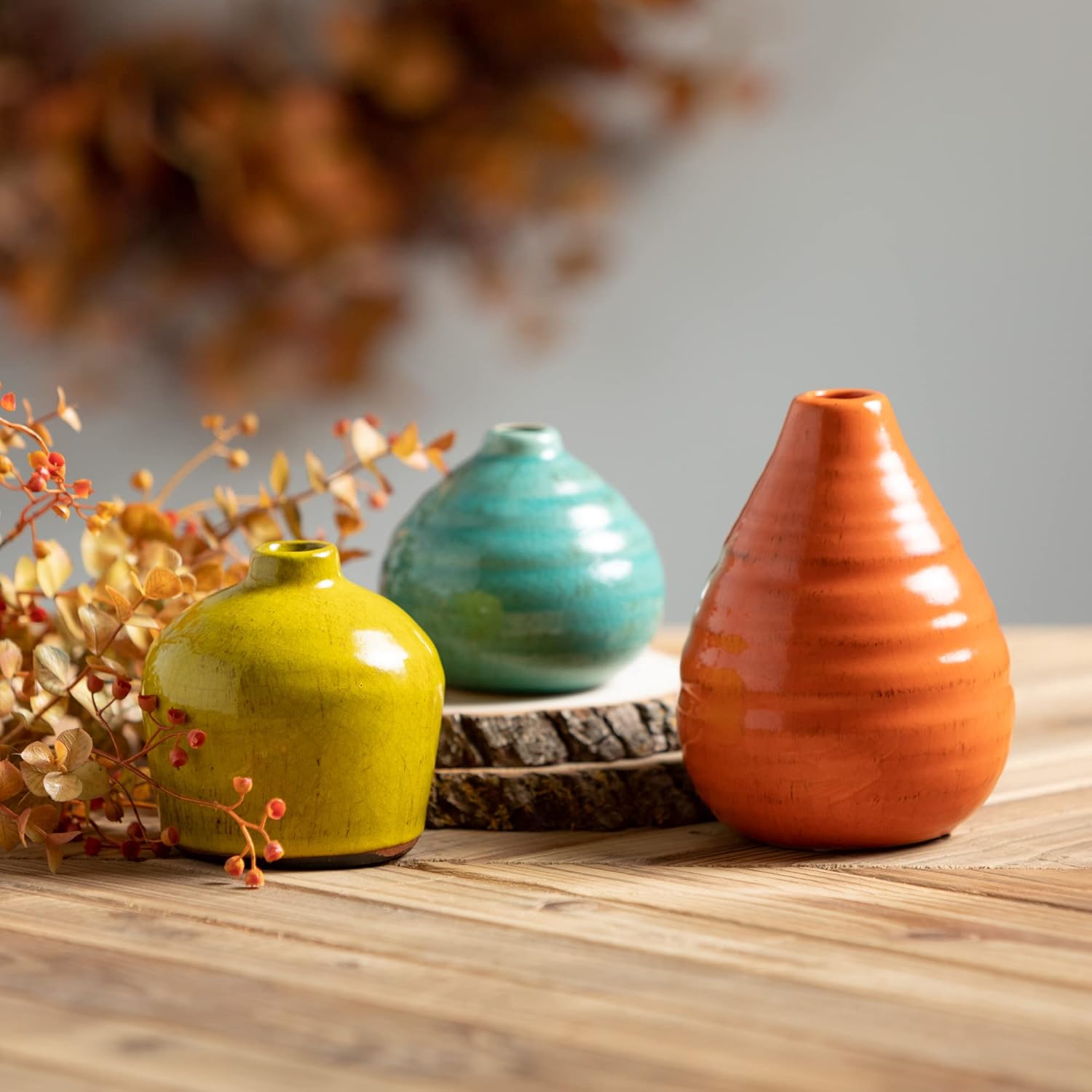 Farmhouse White Vase Set — 3.75" - View 4