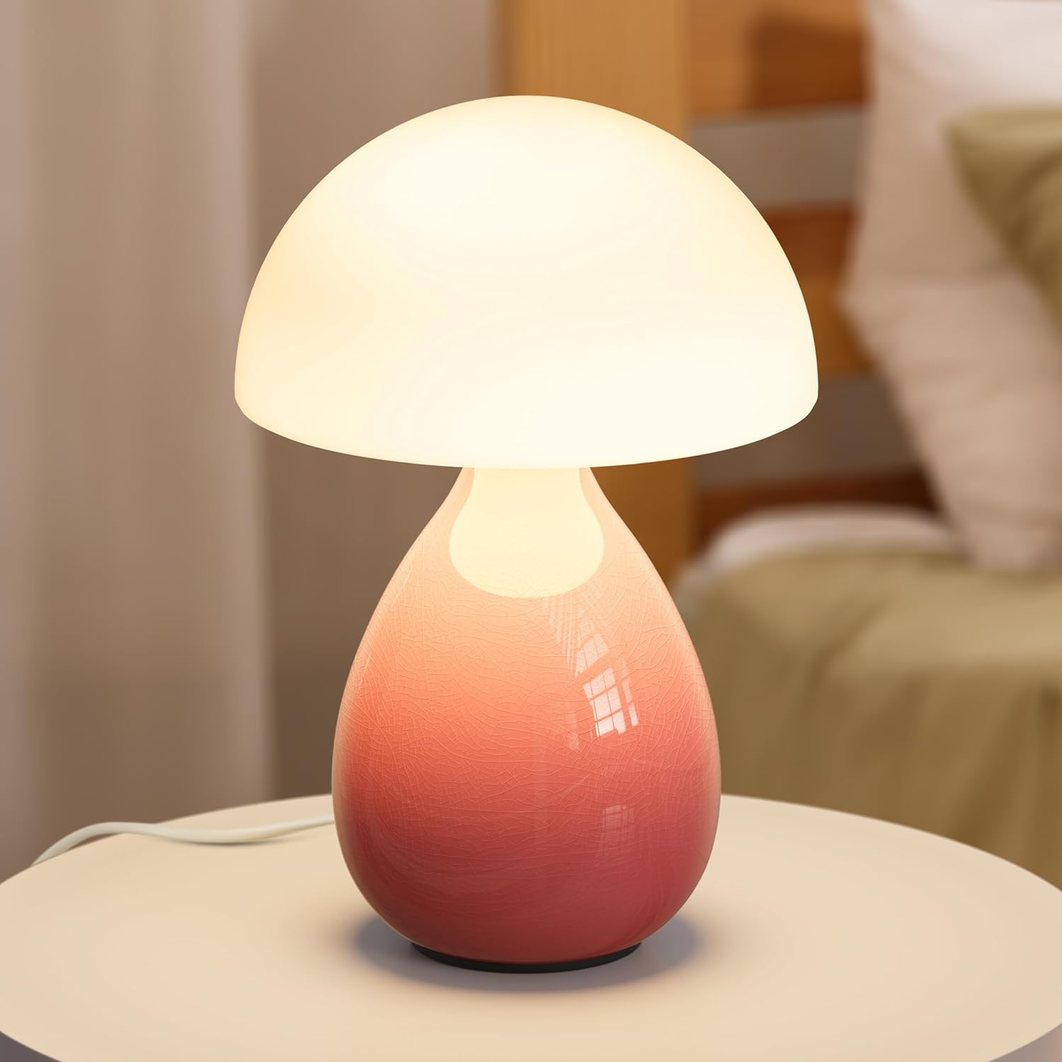Dimmable Modern Blue Table Lamp — Pink