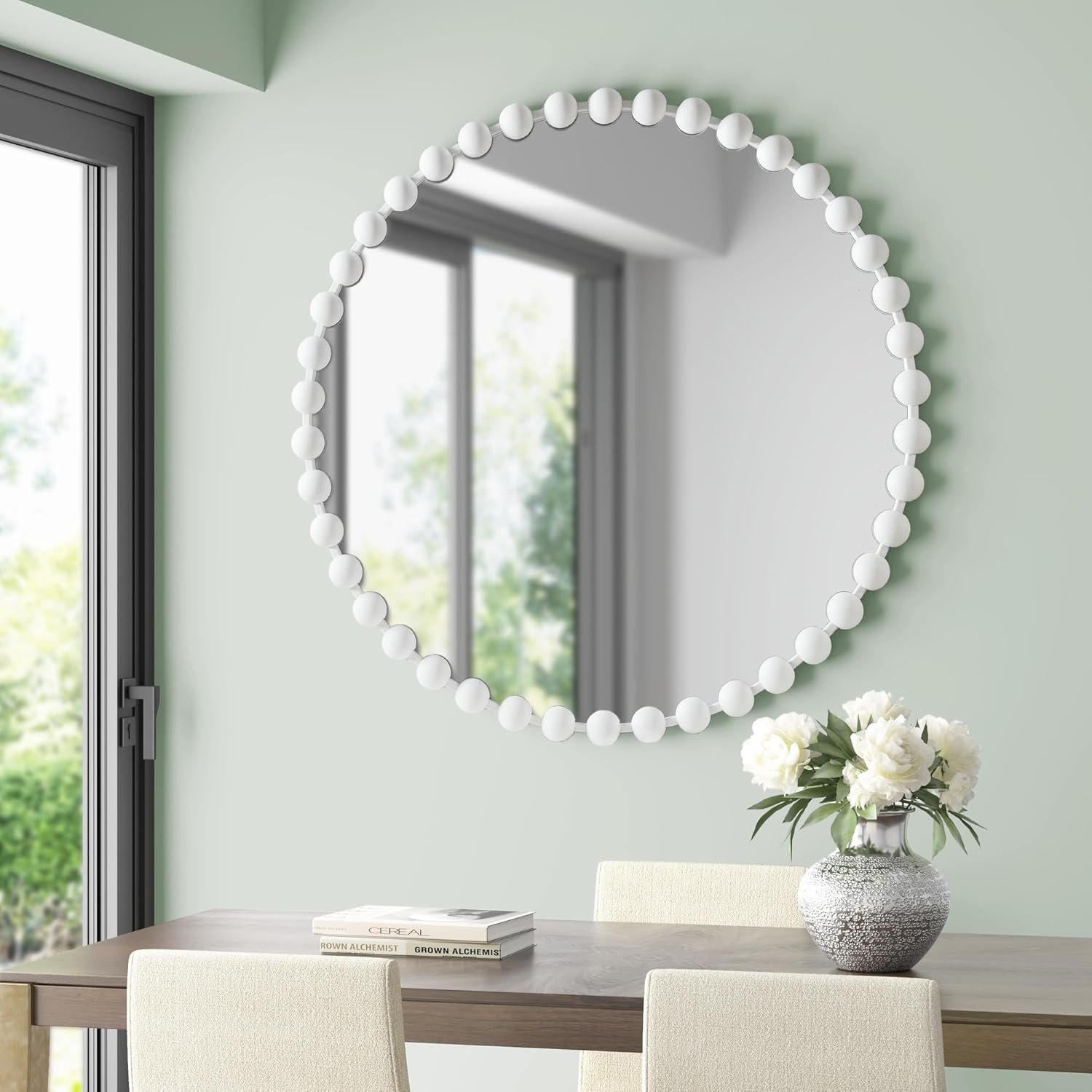 Black Round Mirror — 27" — 36"L x 36"W