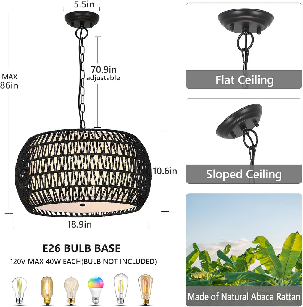 Boho Black Chandelier - View 6