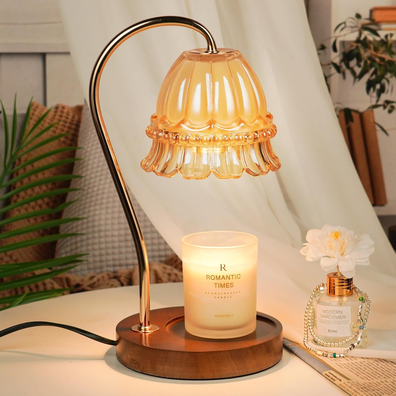 Adjustable Blue Table Lamp — Lily-amber2