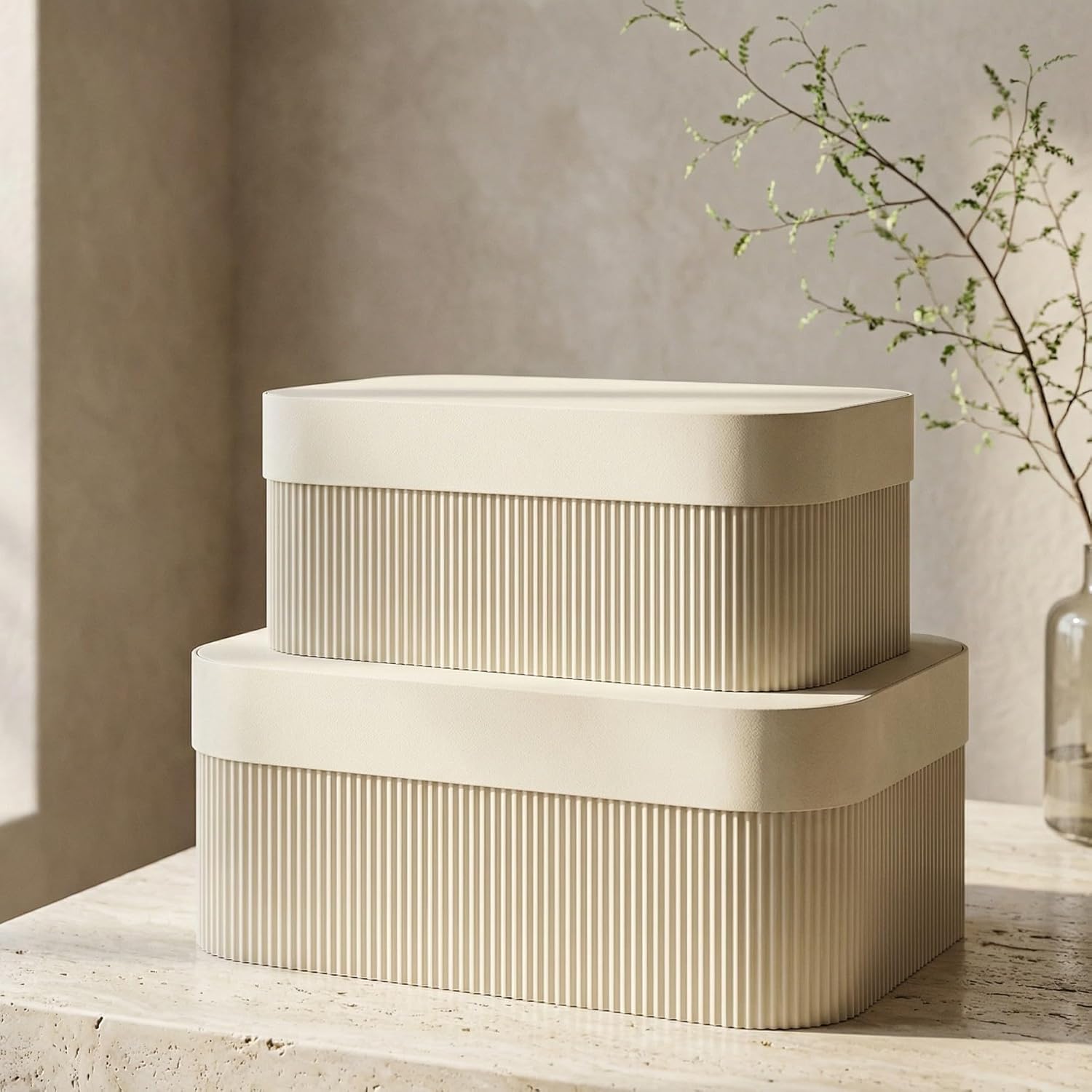 Beige Storage Basket — Set of 2 — Beige