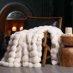 Luxe Beige Throw Pillow — 50"