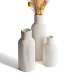 Modern Beige Flower Vase — Set of 3
